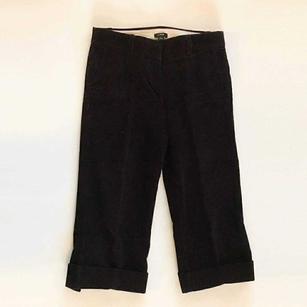 J.Crew City-Fit Corduroy Capri Pants -Black